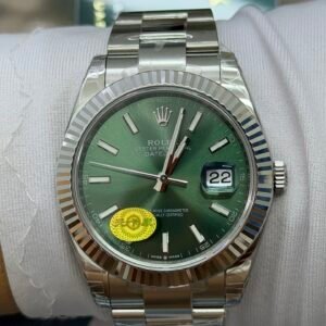 VS Factory Rolex Datejust 41 Mint Green Dial Fluted Bezel Oyster bracelet (126334) 1:1 Super Clone – DD3235 Movement
