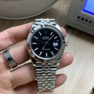 VS Factory Rolex Datejust 41mm Black Dial Smooth Bezel Jubilee Bracelet (126300) 1:1 Super Clone - DD3235 Movement