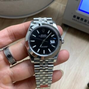 VS Factory Rolex Datejust 41mm Black Dial Smooth Bezel Jubilee Bracelet (126300) 1:1 Super Clone - DD3235 Movement