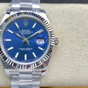 VS Factory Rolex Datejust 41mm Blue Sunburst Dial Fluted Bezel Oyster Bracelet (126334) 1:1 Super Clone - DD3235 Movement