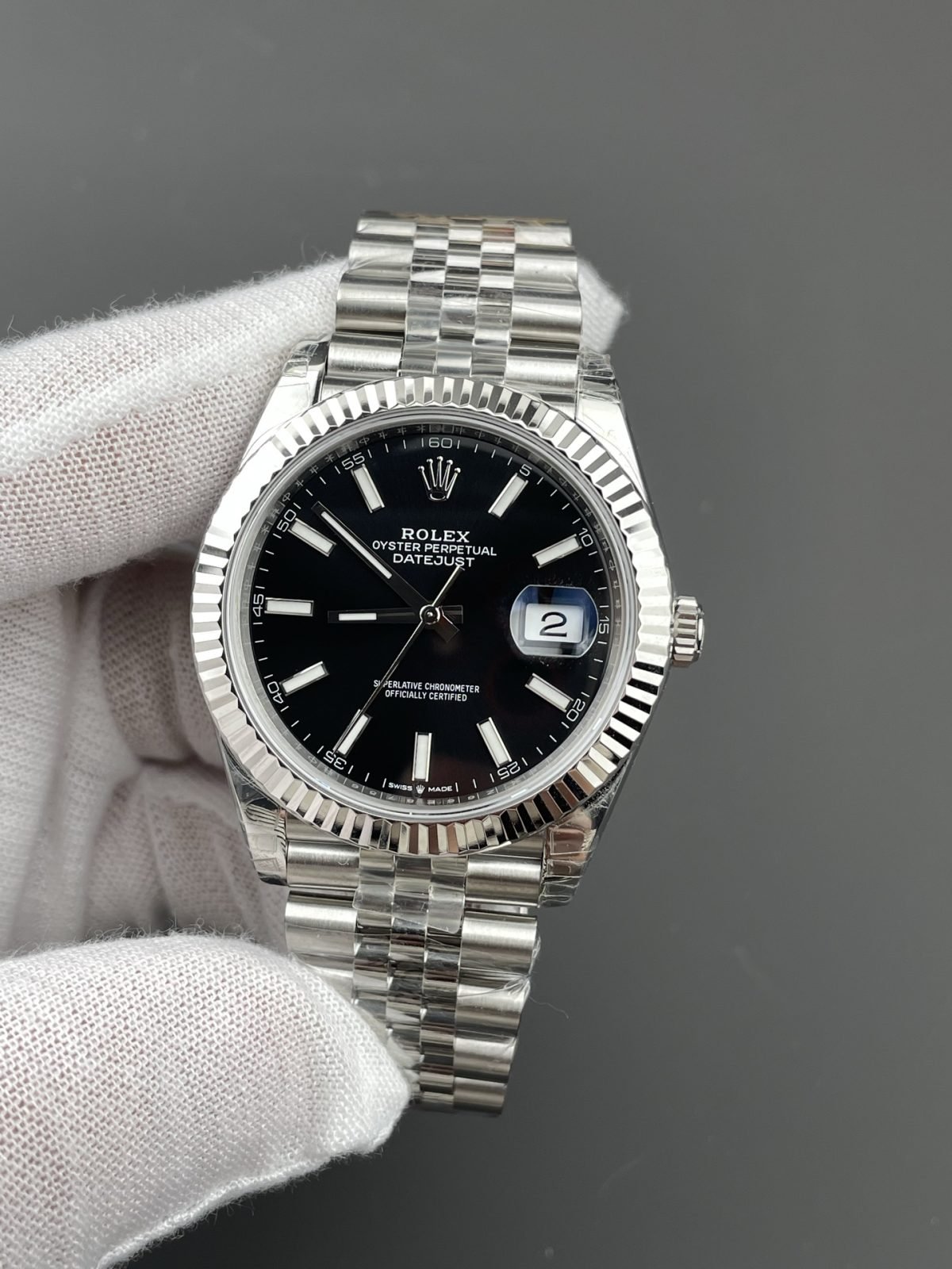 VS Factory Rolex Datejust 41mm Deep Black Dial Fluted Bezel Jubilee Bracelet (126334) 1:1 Super Clone – DD3235 Movement VS Factory Rolex Datejust 41mm Deep Black Dial Fluted Bezel Jubilee Bracelet (126334) 1:1 Super Clone – DD3235 Movement
