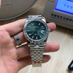 VS Factory Rolex Datejust 41mm Mint Green Sunburst Dial Fluted Bezel Jubilee Bracelet (126334) 1:1 Super Clone - DD3235 Movement