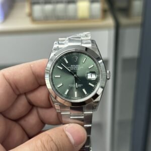 VS Factory Rolex Datejust 41mm Mint Green Sunburst Dial Smooth Bezel Oyster Bracelet (126300) 1:1 Super Clone - DD3235 Movement