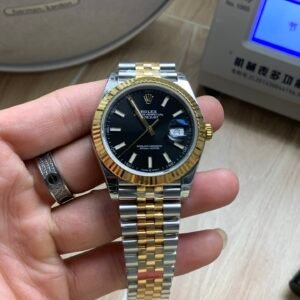 VS Factory Rolex Datejust 41mm Two-Tone Yellow Gold Black Dial Jubilee Bracelet (126333) 1:1 Super Clone - DD3235 Movement