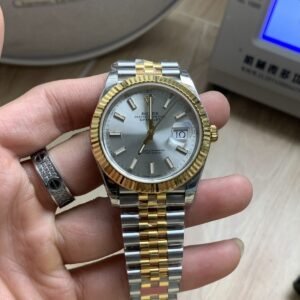 VS Factory Rolex Datejust 41mm Two-Tone Yellow Gold Silver Dial Jubilee Bracelet (126333) 1:1 Super Clone - DD3235 Movement