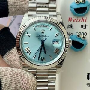 VS Factory Rolex Day-Date 40 Platinum Ice Blue Dial (228236) 1:1 Super Clone - DD3255 Movement