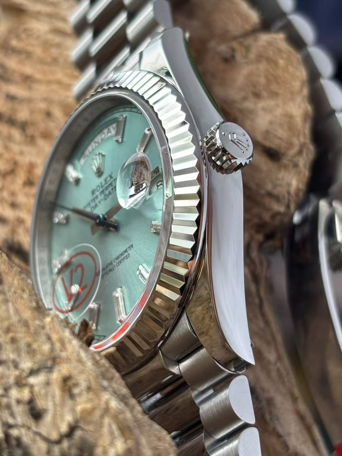 VS Factory Rolex Day-Date 40 Platinum Ice Blue Diamond Dial (228236) 1:1 Super Clone – DD3255 Movement VS Factory Rolex Day-Date 40 Platinum Ice Blue Diamond Dial (228236) 1:1 Super Clone – DD3255 Movement