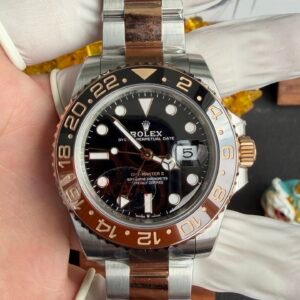 VS Factory Rolex GMT-Master II "Root Beer" Two-Tone Everose Gold Brown/Black Oyster Bracelet (126711chnr) 1:1 Super Clone - DD3285 Movement