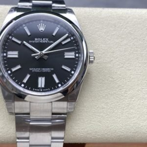 VS Factory Rolex Oyster Perpetual 41mm Bright Black Dial Smooth Bezel Oyster Bracelet (124300) 1:1 Super Clone - DD3230 Movement
