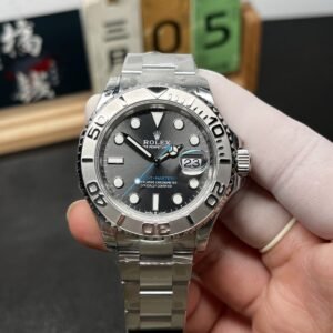 VS Factory Rolex Yacht-Master 40mm Slate "Rhodium" Dial Platinum Bezel Oyster Bracelet (126622) 1:1 Super Clone - DD3235 Movement